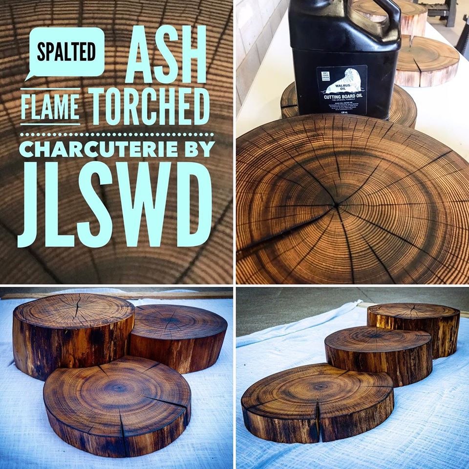 
                Flame Torched Local Ash Wood Charcuterie Board Trio-Set
              