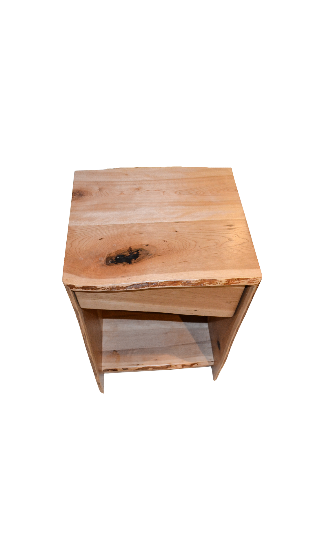 Night Stand / Bed Side Table: Live Edge Solid Wood: Custom Available